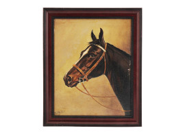 ATTRIBUTED TO FRITZ PFEIFFER HORSE OIL PAINTING